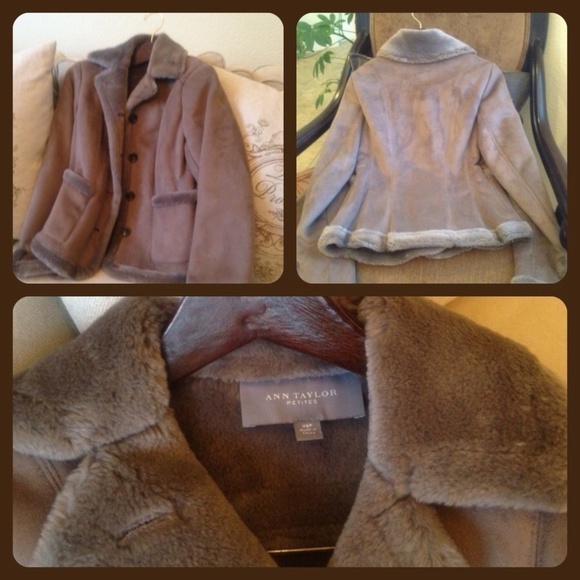 Taupe Suede like jacket from Ann Taylor. - Picture 4 of 4